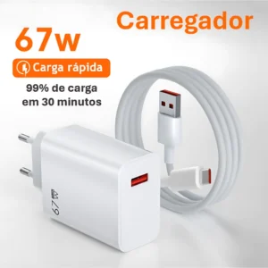 Carregador Turbo 67w Tipo USB-C