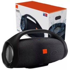 Caixa de Som Bluetooth Booms Box 60W Boombox Preta 35cm