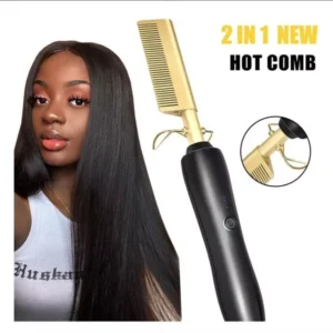 Hot Comb Alisador De Ferro Elétrico Cachos E Cachos